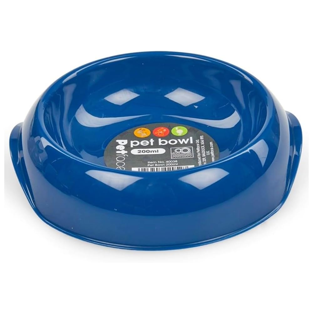 Petface Plastic Cat Bowl - 200 ml Capacity | Grey | Lightweight 7
