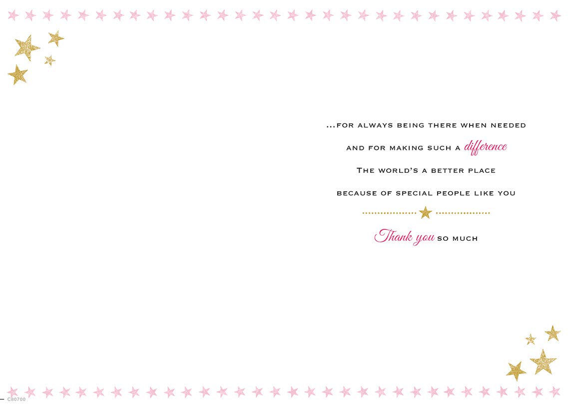 Piccadilly Greetings Heartfelt Wishes Thank You Card | 9 x 6 inches | Yellow | Made in the UK 2