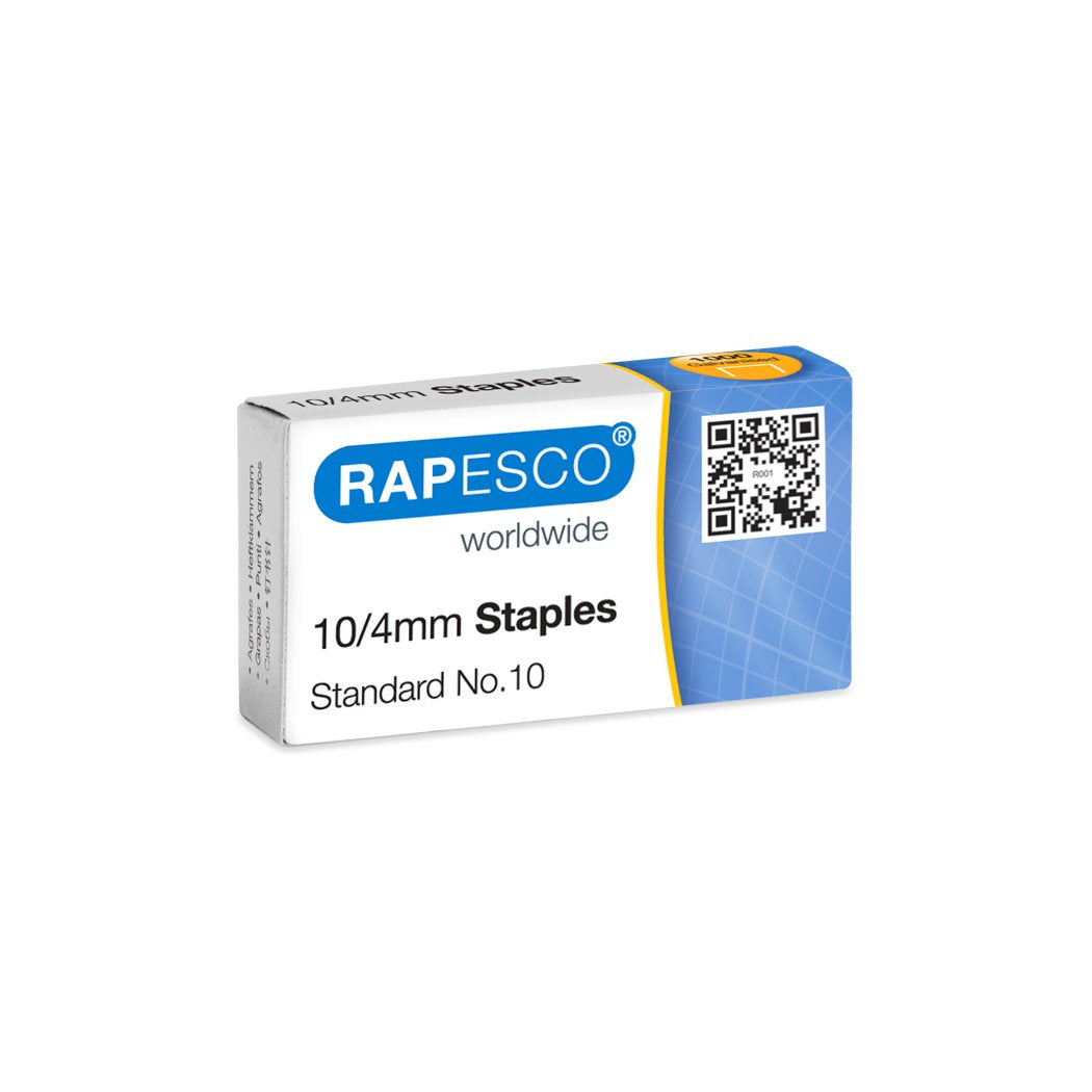 RAPESCO AP510VZ3 Staples - Type 10/4mm, Rust-Resistant Galvanised, 1000 Count Box 1