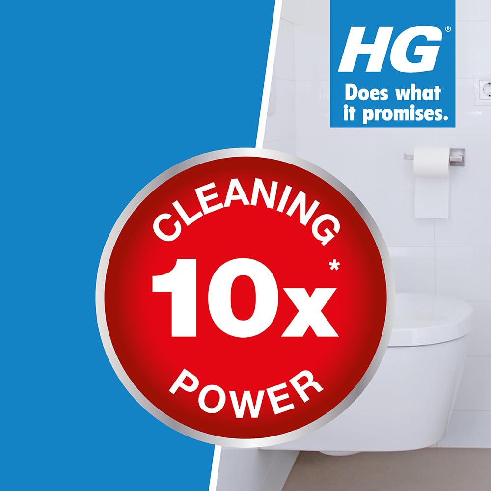 HG Super Powerful Toilet Cleaner Gel - 500ml Bathroom Descaler for Limescale & Stains