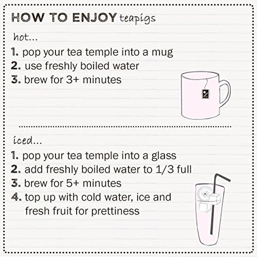 teapigs Cleanse Detox Tea, 15-Count - Organic Herbal Tea with Lemongrass, Ginger & Coconut