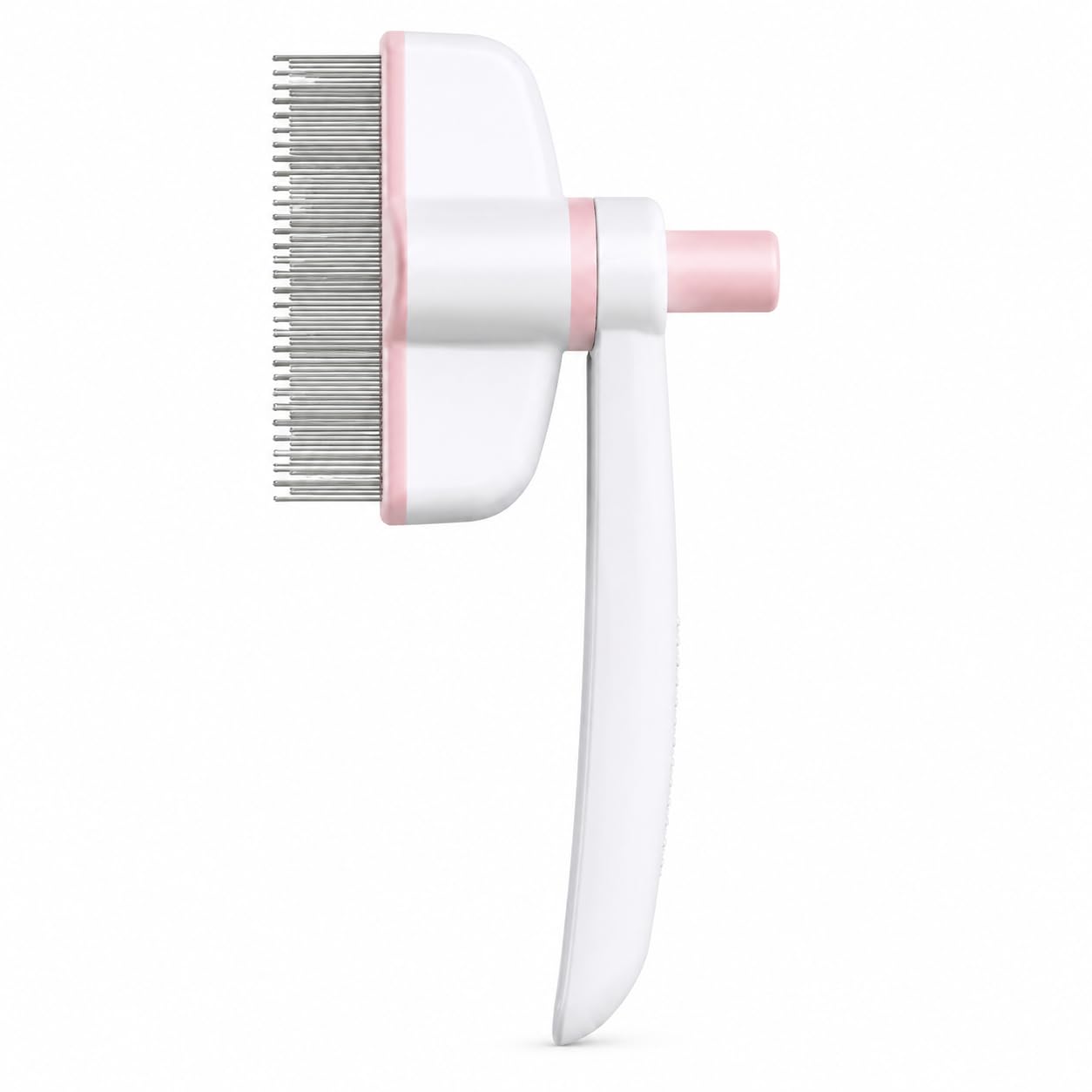 JADUFHU Self-Cleaning Cat Grooming Brush - Undercoat Removal | Stainless Steel Bristles | Pink