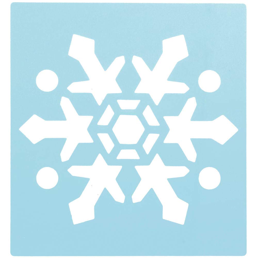 Baker Ross Snowflake Stencils - Pack of 8 Assorted Designs for Christmas Crafting 8