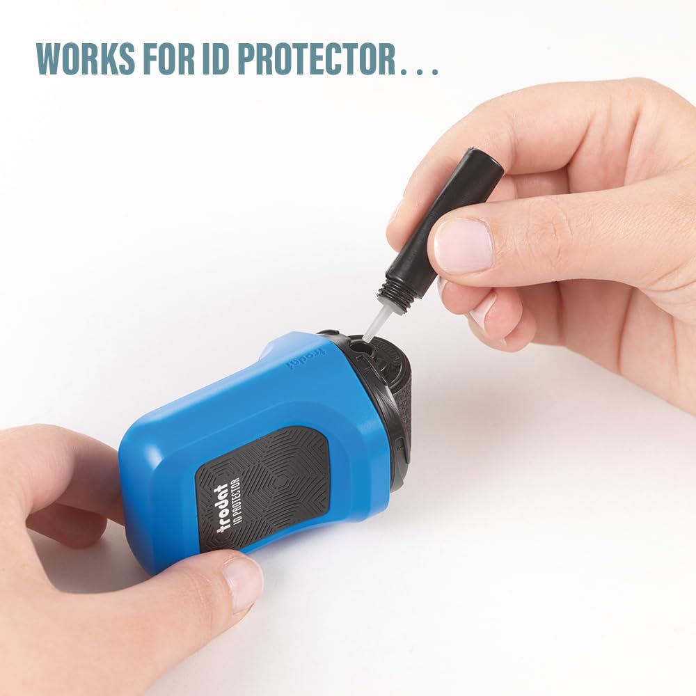 Trodat Refill Ink for ID Protector & ID Protector+ | Black Ink | 3 Bottles (0.07 oz/2.0 ml Each)
