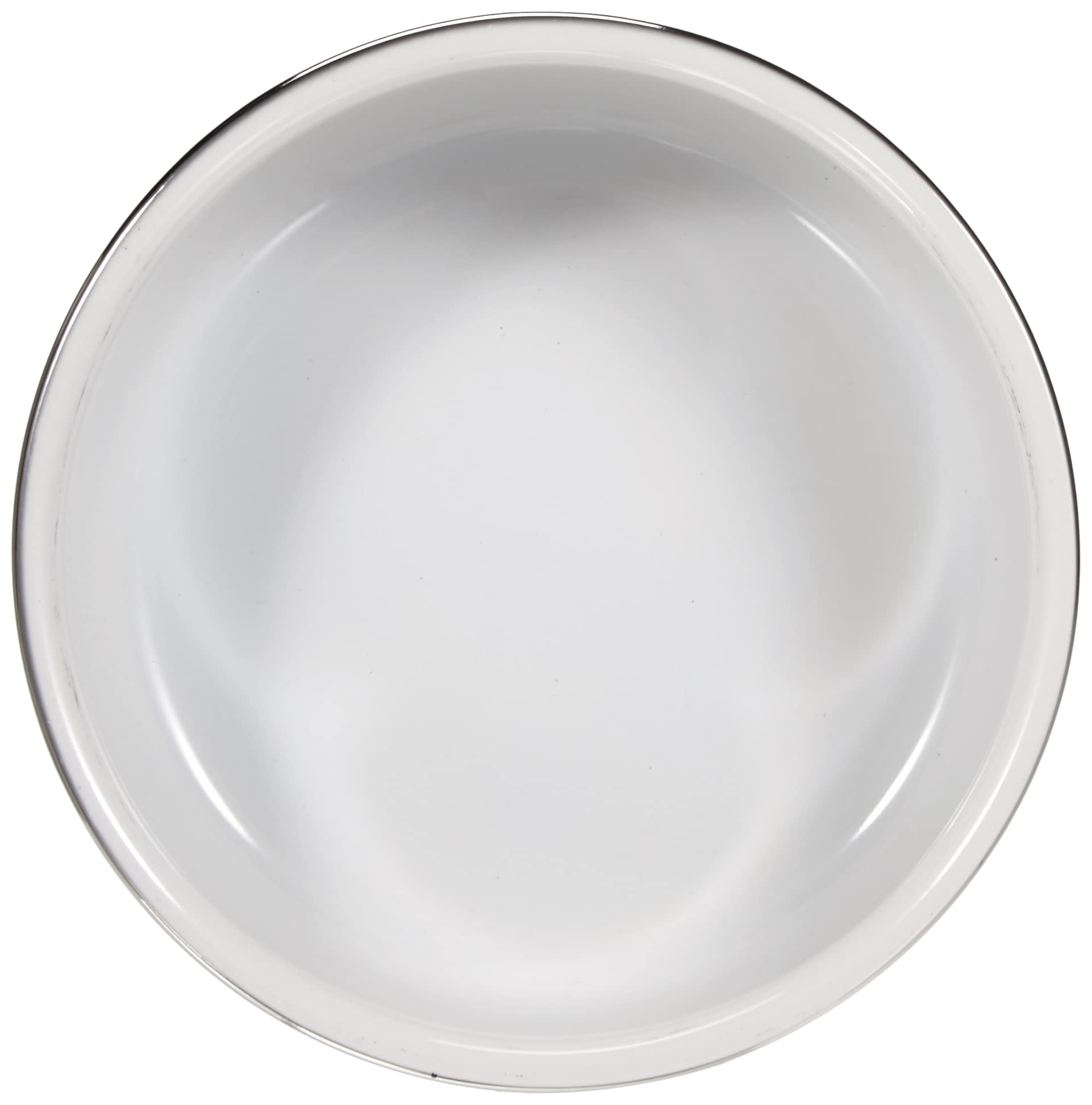TRIXIE Ceramic Cat Bowl - Hard to Tip Over | 11 cm Diameter | White/Silver 2