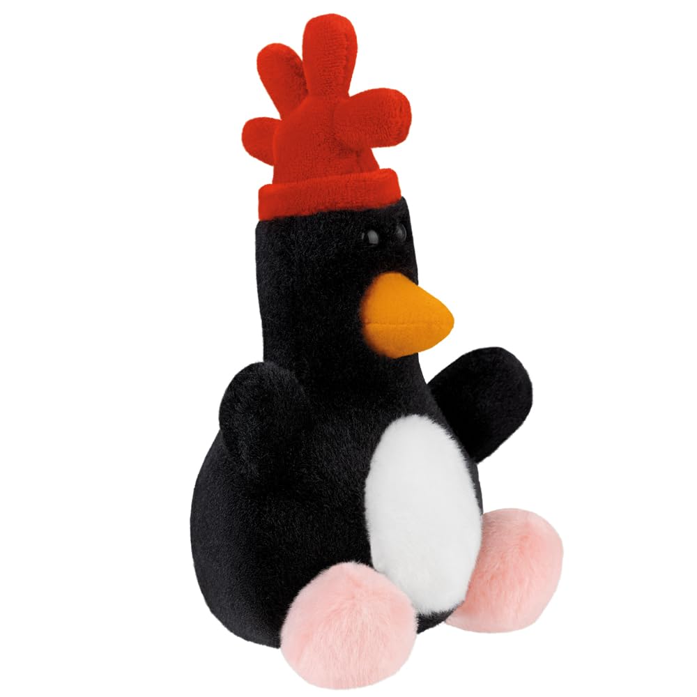 AURORA Feathers McGraw Palm Pals Soft Toy - 13cm | Black & Red | Suitable from Birth