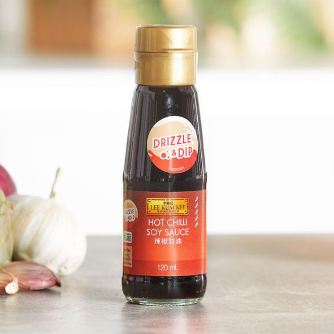 Lee Kum Kee Table Sauce Set – 4×120ml | Oriental Sesame, Hot Chilli, Sweet Soy & Rice Vinegar