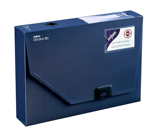 Snopake A4 DocBox Dark Blue 60mm Box File with Push Lock - Gaming Storage Solution (2023)