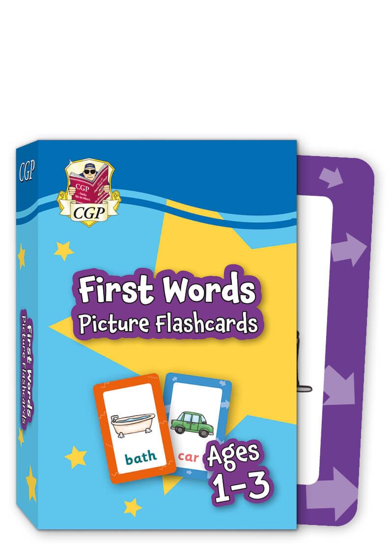 Coordination Group Publications Ltd (CGP) New First Words Picture Flashcards - Ages 1-3 | 64 Cards | English