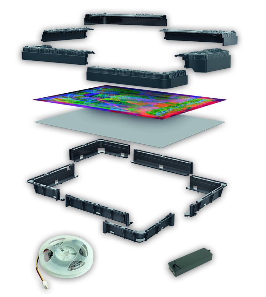 Clementoni Stranger Things Metamorphic Art Puzzle - 520-Piece LED Light-Up Jigsaw