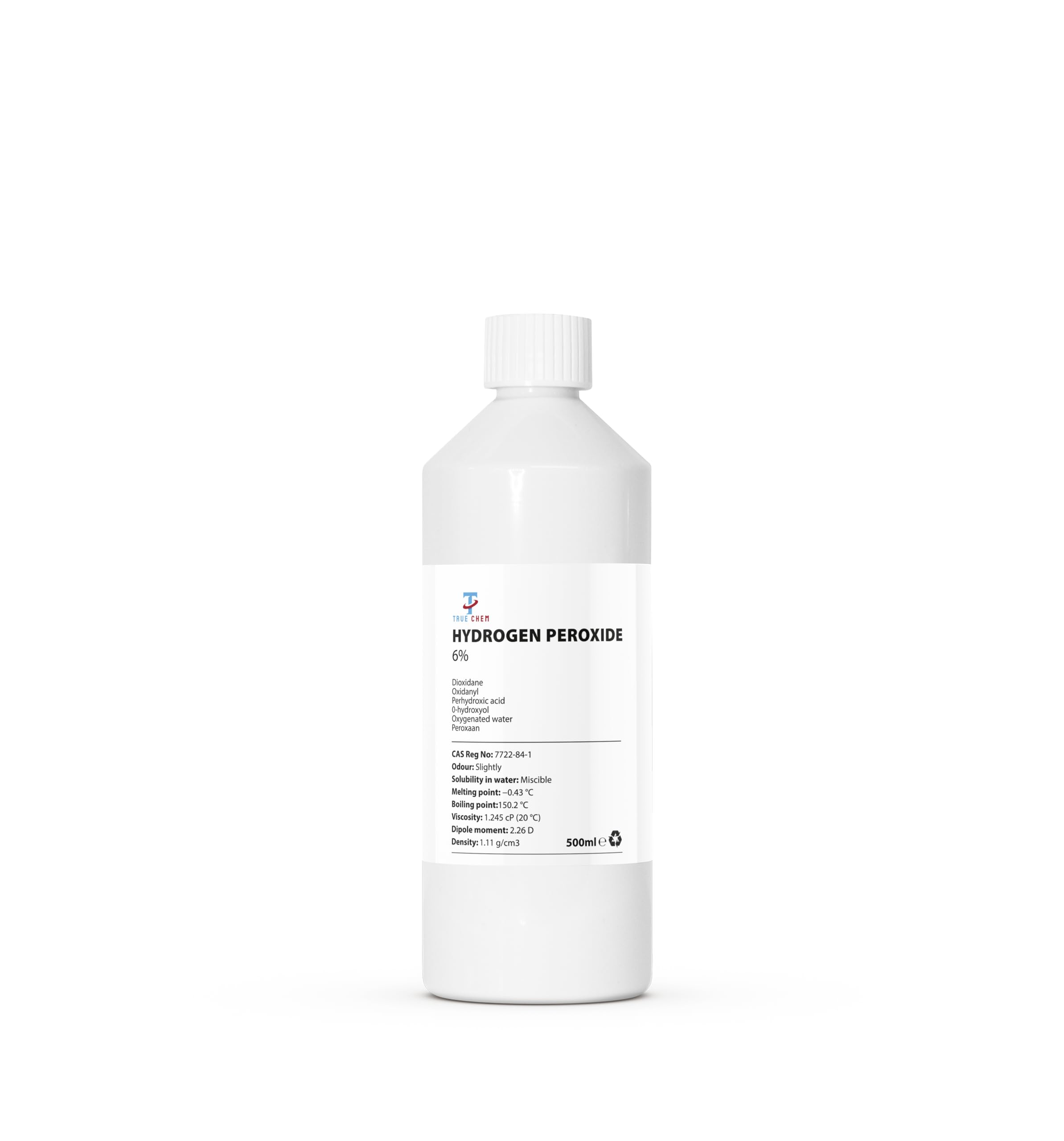 True Chem Hydrogen Peroxide 6% Solution - Multi-Purpose Cleaner & Stain Remover | 500ml 1