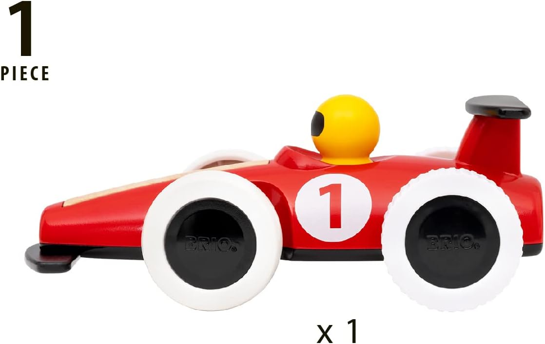 BRIO Large Pull Back F1 Race Car - Educational Toddler Vehicle for Ages 18 Months+ 2