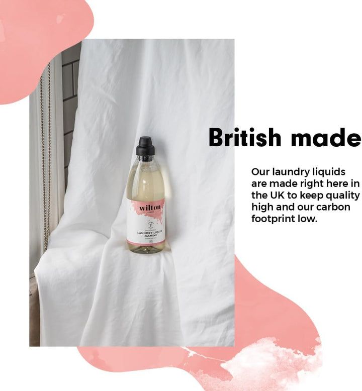 Wilton London Eco-Friendly Jasmine Laundry Liquid (28 Washes, Non-Bio, Plant-Based)