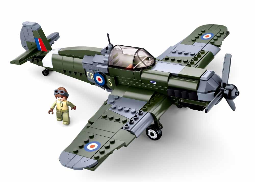 Sluban Royal Air Force - Spitfire Fighter Building Set (M38-B0712) | 297 Pieces | Ages 6+ 2