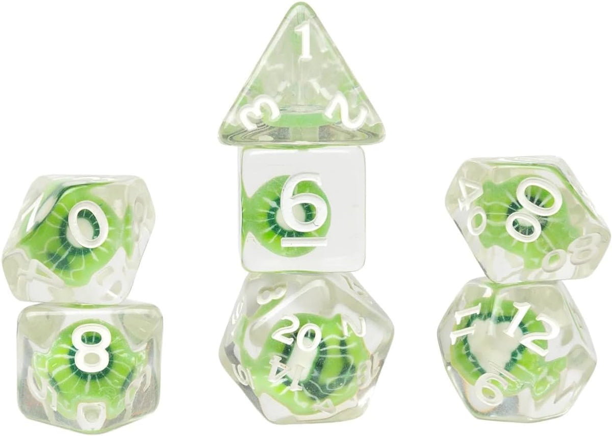 Sirius Dice Fruit Slice Dice Set - Kiwi | 7-Piece Set | Plastic 1
