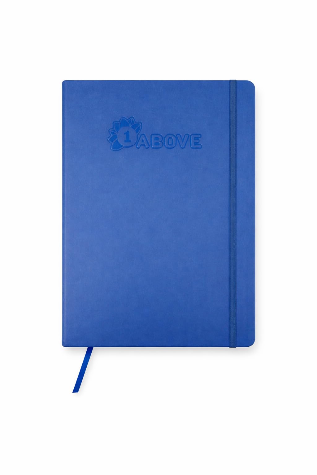 1ABOVE A5 Soft Feel Hardback Notebook - 160 Lined Pages, Blue | Elastic Closure | Bookmark 1