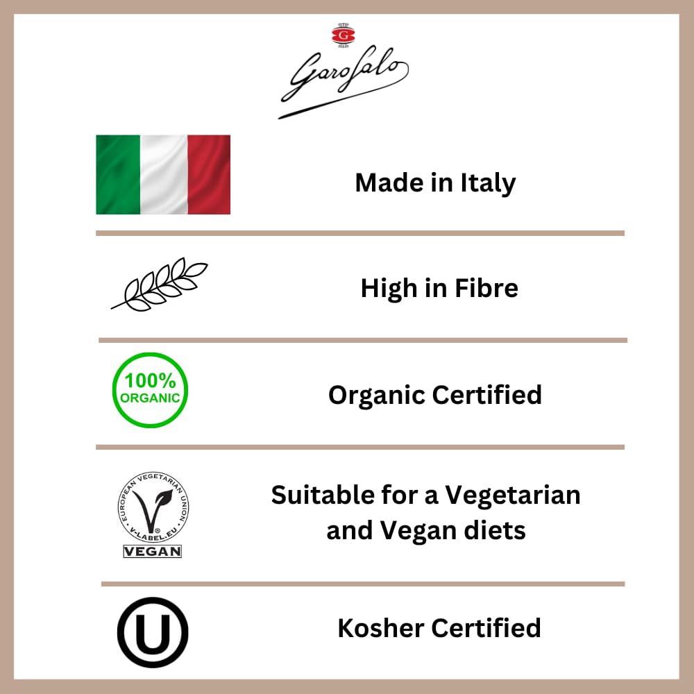 Garofalo Wholewheat Organic Farfalle Pasta - 500g | High Fibre | Protein Source 4