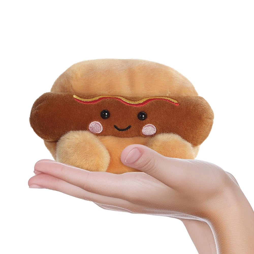 AURORA Palm Pals Colson Hot Dog Soft Toy - 5 Inches (13cm) | Bean Filled | Suitable from Birth