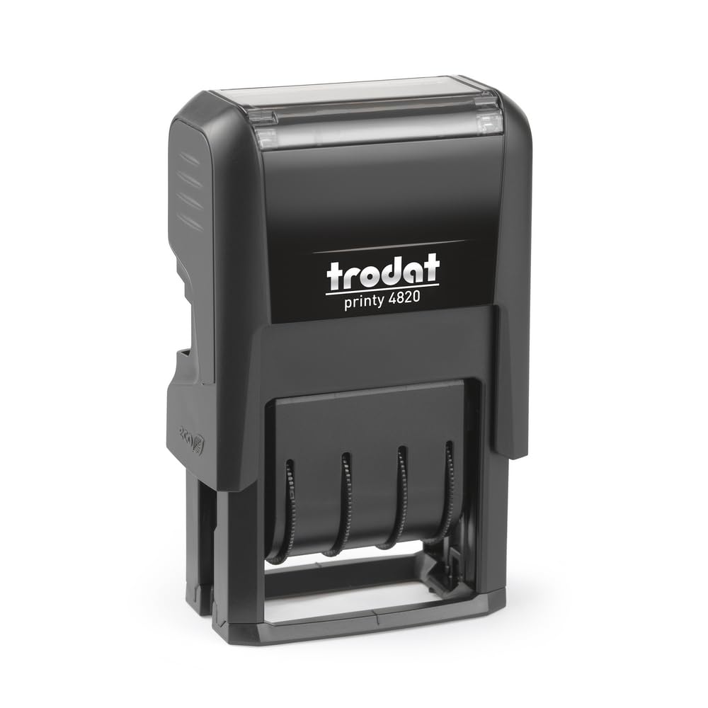 Trodat Printy 4820 Self Inking Date Stamp - Day Month Year Format | 25 x 4 mm Impression