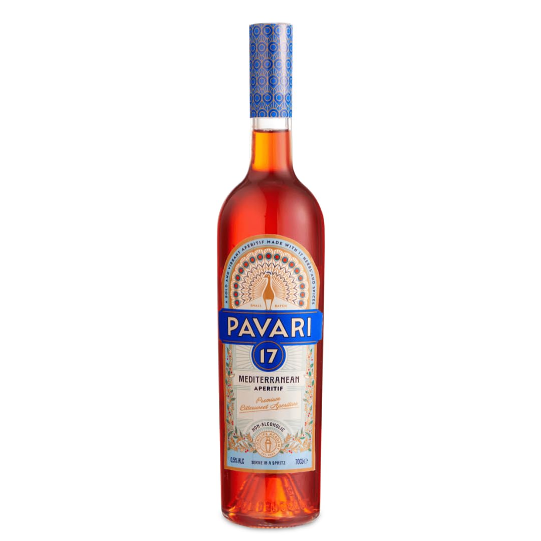 Pavari - 17 Refreshing Non-Alcoholic Mediterranean Aperitif | Low Sugar | Vegan | 700ml