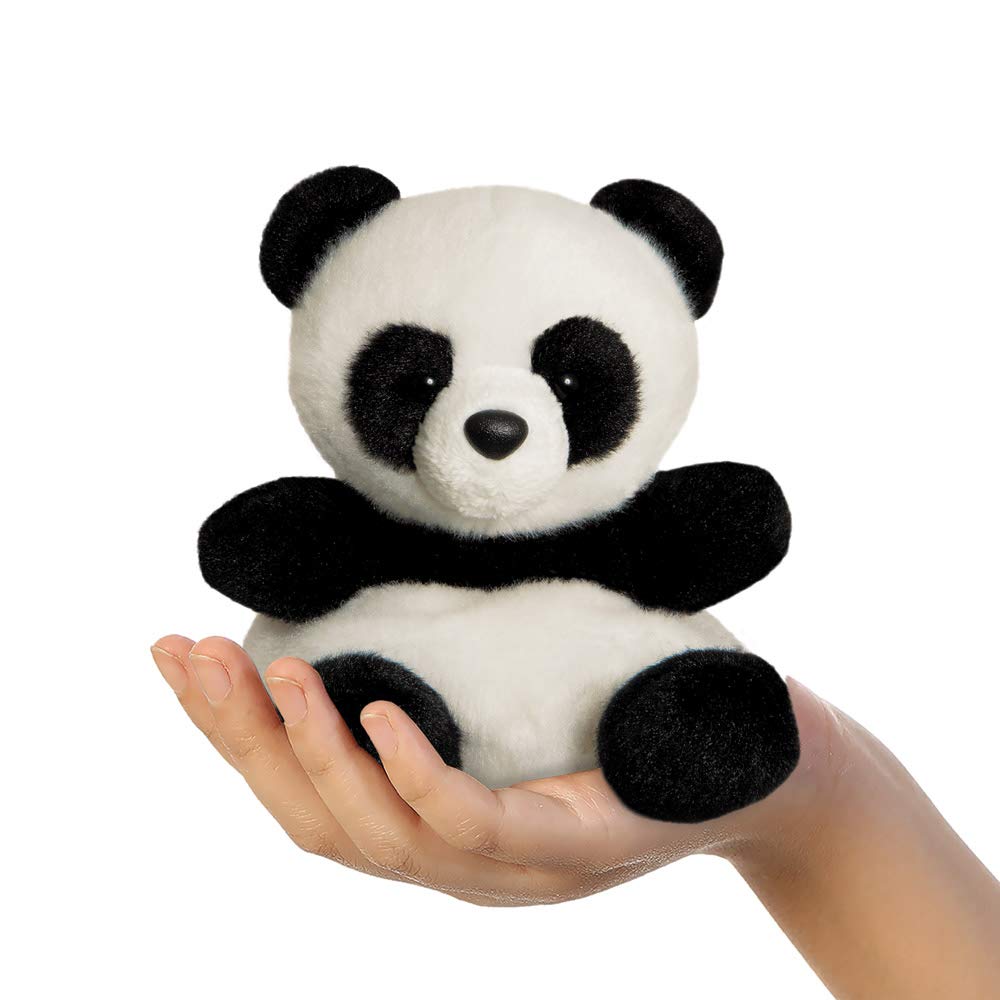 AURORA Palm Pals Bamboo Panda Soft Toy - 5 Inch | Bean Filled | Black & White 4