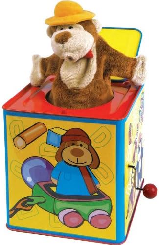 Animal Jack in the Box - Musical Tin Toy with Fabric Surprise (Styles May Vary) 1