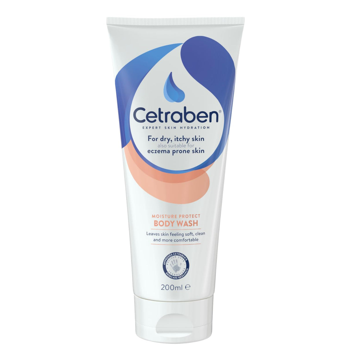 Cetraben Moisture Protect Body Wash - Gentle, Non-Drying Formula for Dry, Sensitive, and Eczema-Prone Skin | 200 ml