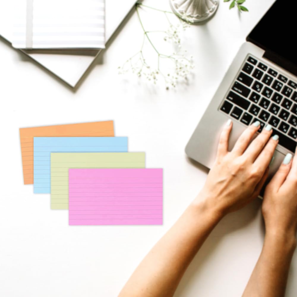 1ABOVE A6 Lined Index Cards with Headline, Multi-Coloured, 100 Pack 3