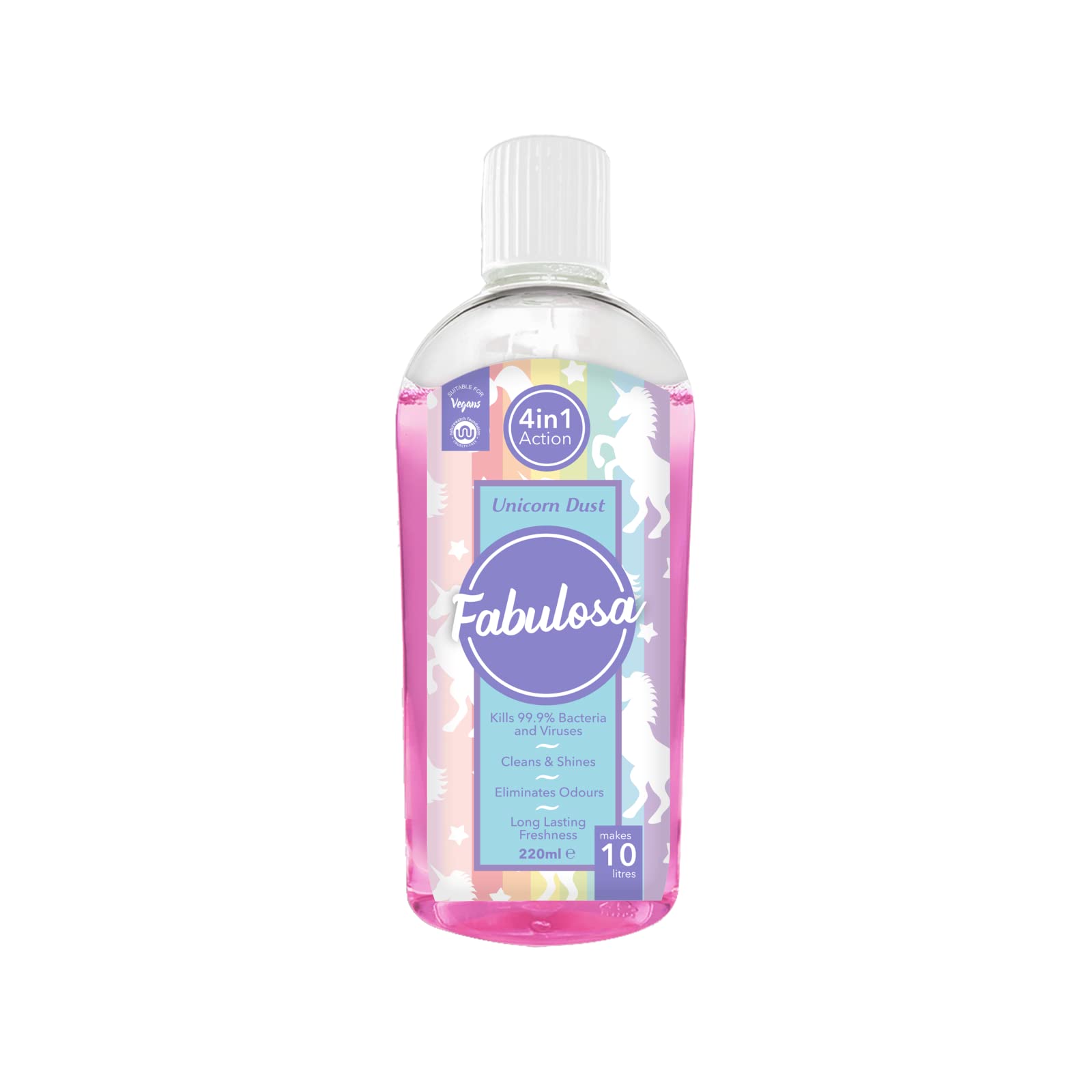 Fabulosa Concentrated Antibacterial All-Purpose Cleaner - Kills 99.9% Bacteria & Viruses | Unicorn Dust Scent | 220ml 1