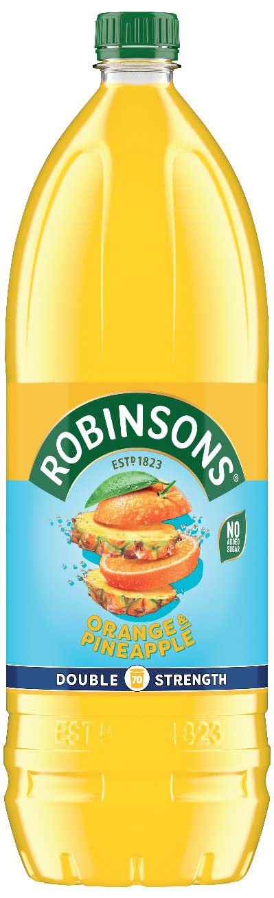 Robinsons Double Strength Orange & Pineapple No Added Sugar Fruit Squash Concentrate | 1.75 l