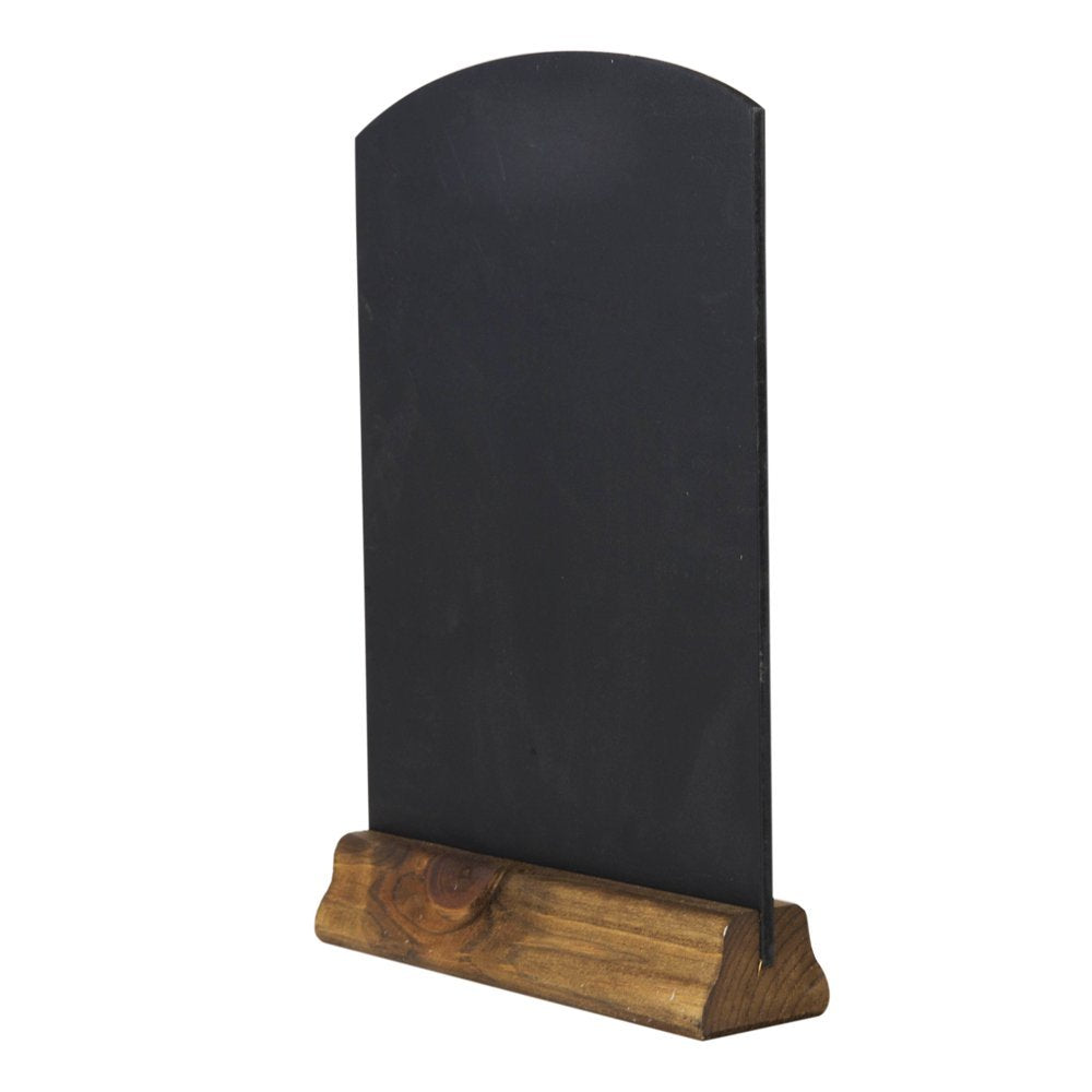 Chalkboards UK WC124F Table Top Chalkboard, Rustic Brown Wood, A4 Double Sided | Includes Chalk