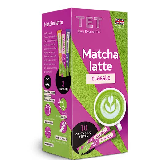 TET Matcha Latte Classic Green Tea Drink Powder Sticks | 10 x 10g Sticks | Gluten-Free 2