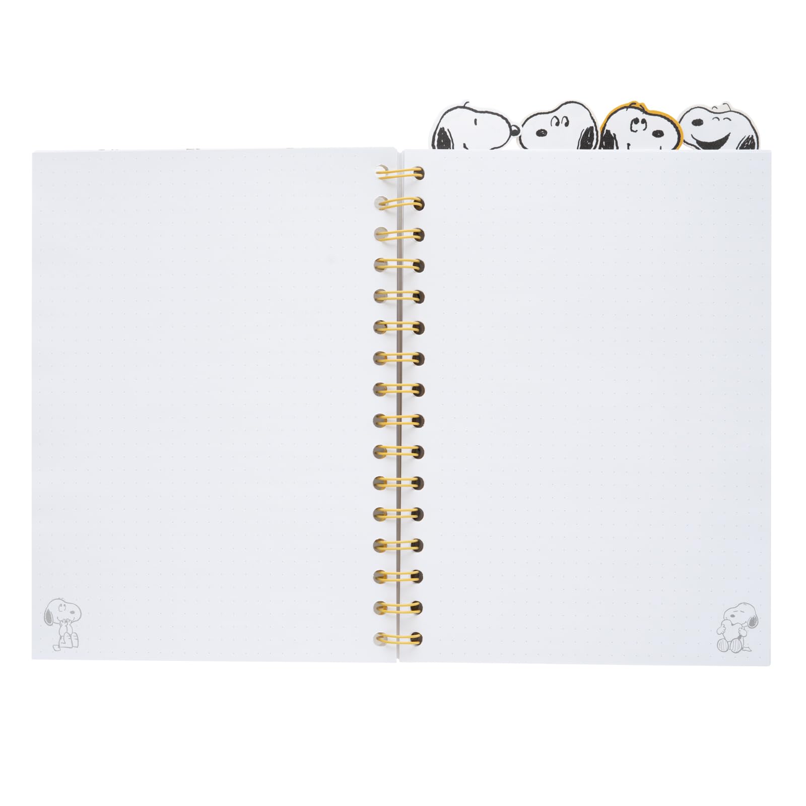 Grupo Erik Snoopy A5 Project Notebook with 4 Dividers | 80 Dotted Sheets | Hard Cover