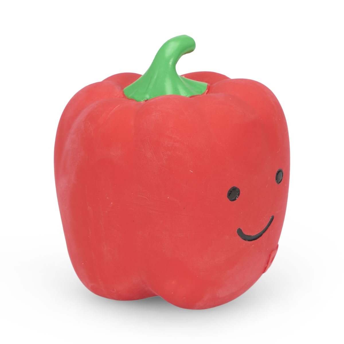 Petface Foodie Faces Red Pepper Latex Dog Toy with Squeaker | Large Size | Natural Rubber 5