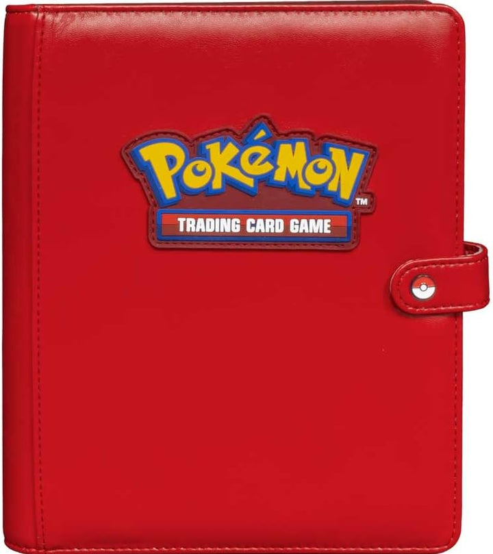 Ultra Pro Premium Red Snap Binder for Pokémon - 20 Page 4-Pocket Album with Enamel Poké Ball Snap