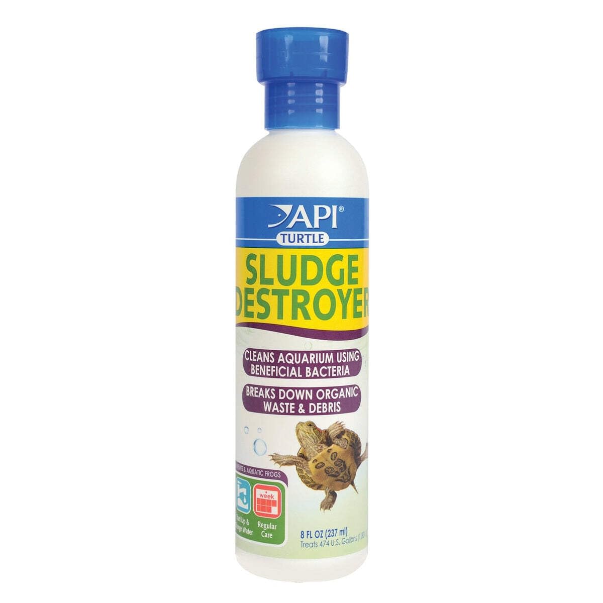 API Turtle Sludge Destroyer Aquarium Cleaner and Sludge Remover Treatment | 237 ml Liquid