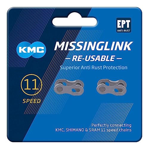 KMC 11 Speed MissingLink, Silver, 2 Pairs