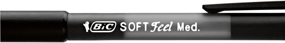 BIC Soft Feel Ballpoint Pens - Black - Pack of 3 Pens - Medium Point (1.0 mm) with Rubber Grip for Comfort 6