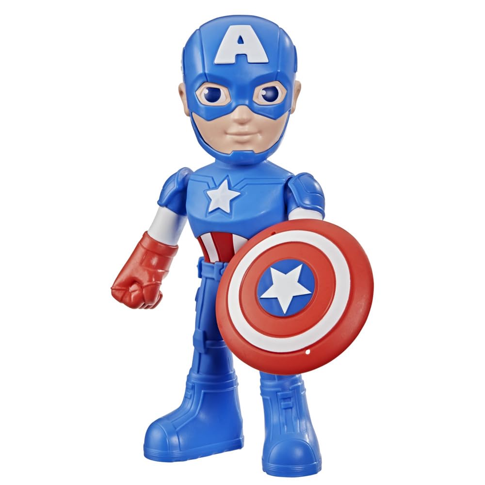 SPIDEY AND HIS AMAZING FRIENDS Captain America: Steve Rogers Action Figure | 9 Inch Poseable Toy 1