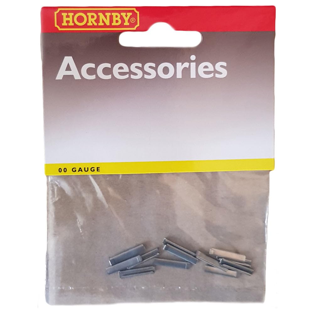 Hornby R910 Model Train Track Fishplates - Pack of 12 | Plastic, Silver | For Flexible/Semi-Flexible Track 4