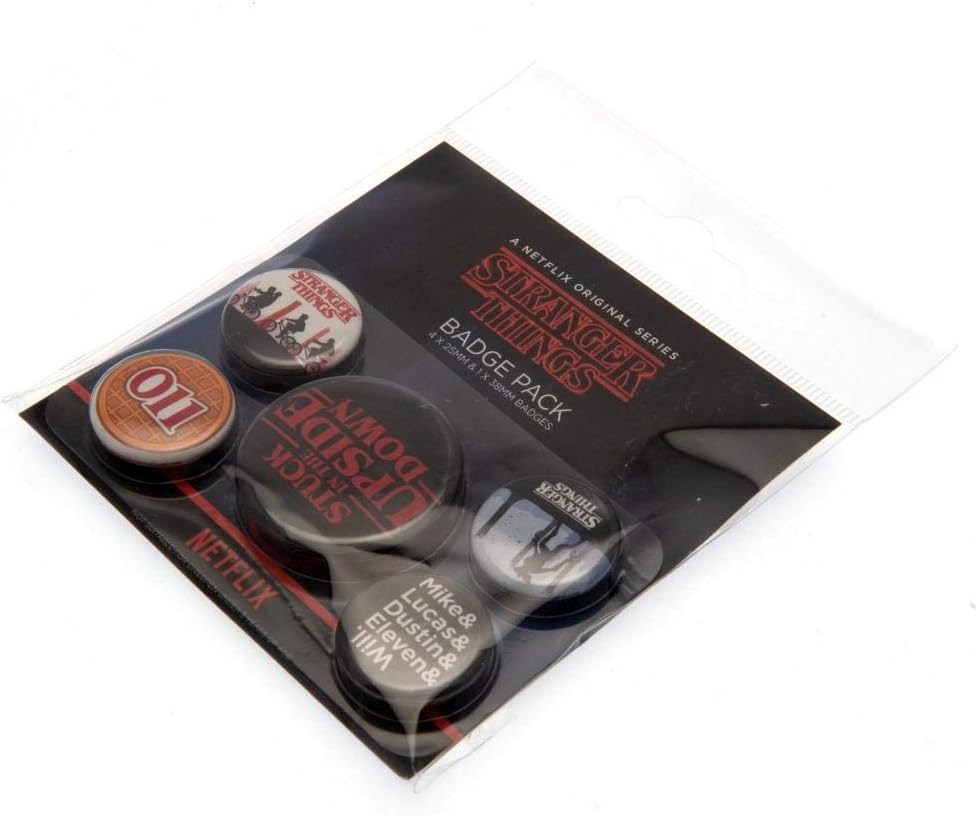 Pyramid International Stranger Things The Upside Down Badge Set (5-Pack) - Official Netflix Merchandise