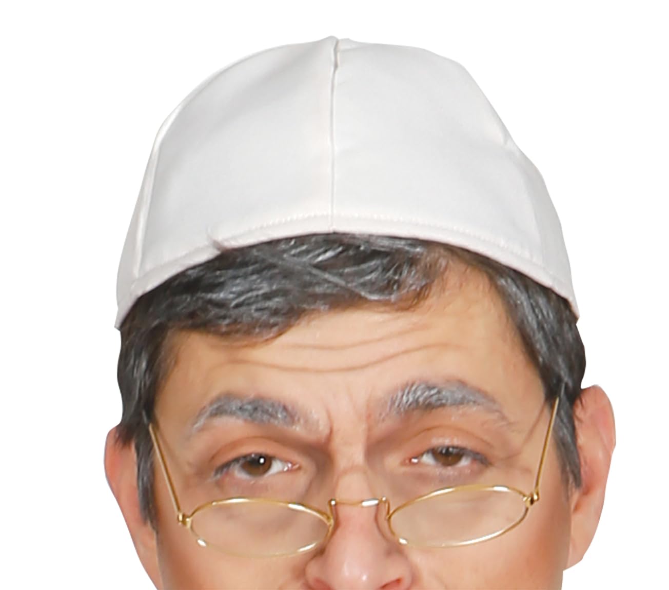 Guirca Papa Costume - Adult White Tunic with Half Cape, Belt and Crown Cap 2