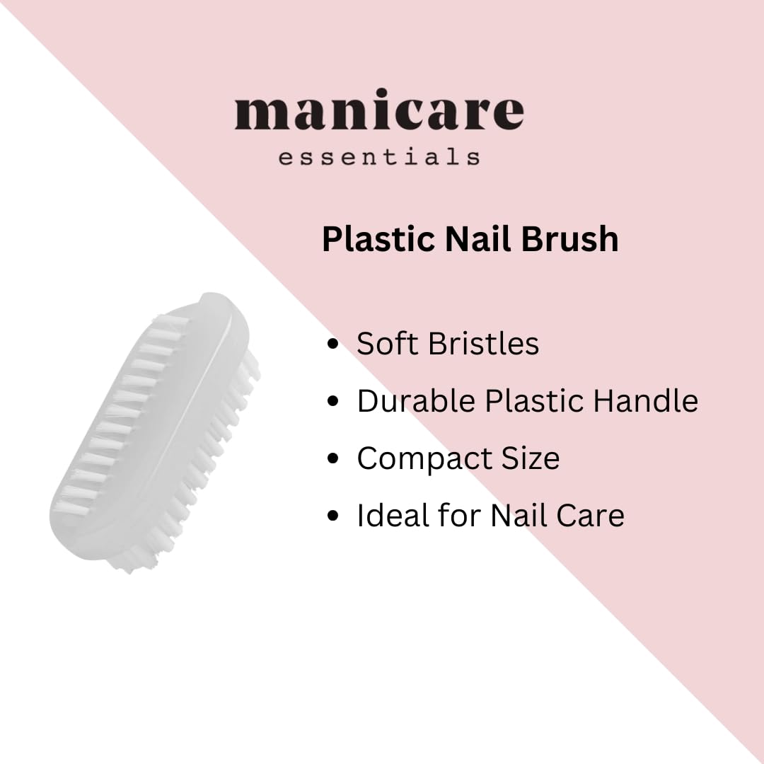 Manicare Double-Sided Nail Brush - Hygienic Cleaning for Hands & Nails | White