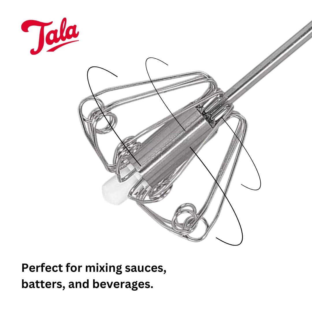 Tala Stainless Steel Spring Action Whisk – Durable, BPA-Free, Dishwasher Safe | 31 cm Length 4