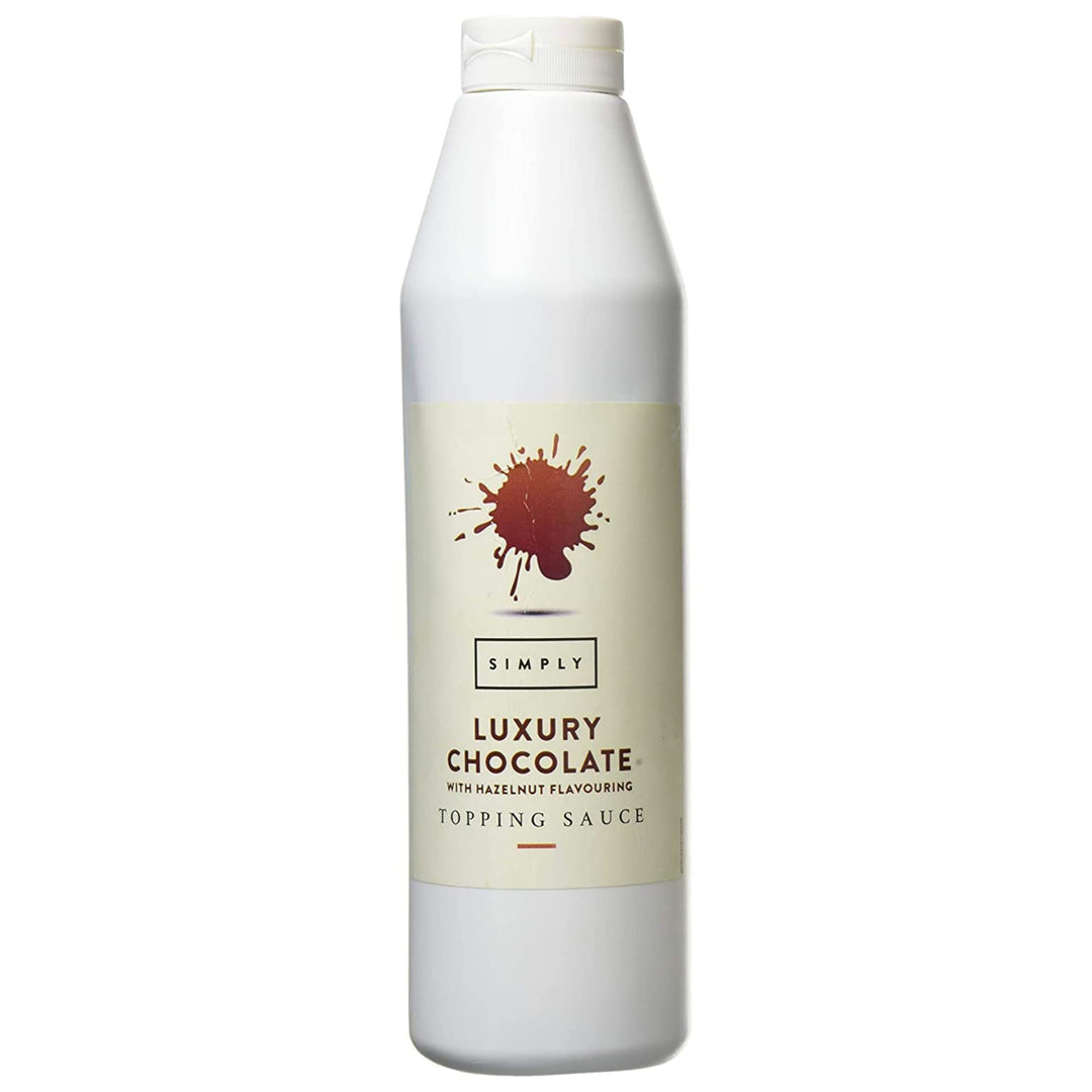 Simply Luxury Chocolate with Hazelnut Flavouring Topping Sauce, 1 kg