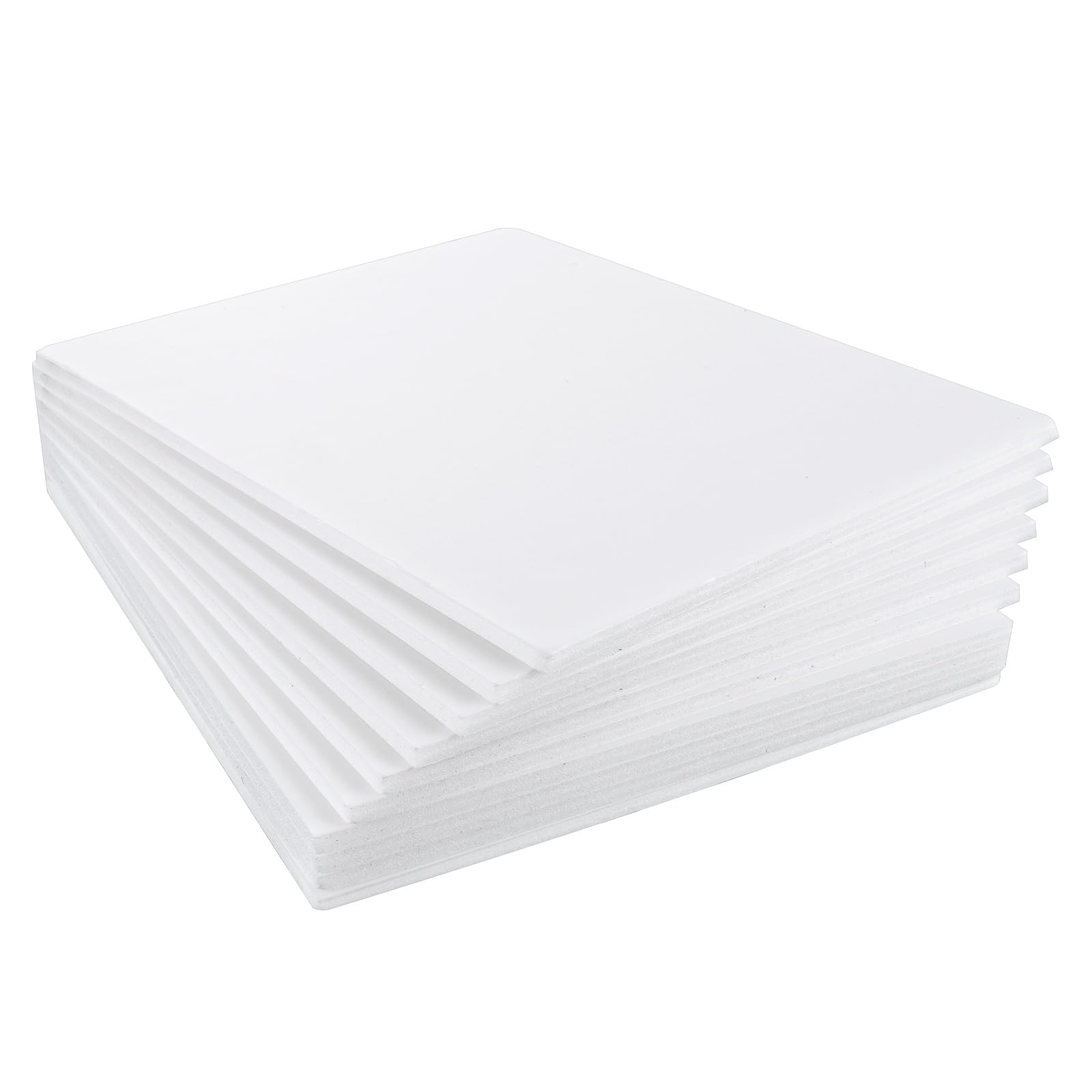 ASelected Foam Boards - 10 Pack 255x200mm White Sheets | 5mm Thick Polystyrene Core 1
