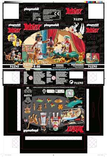 Playmobil 71270 Asterix: Caesar & Cleopatra with Leopard Playset - Ages 5+ 8