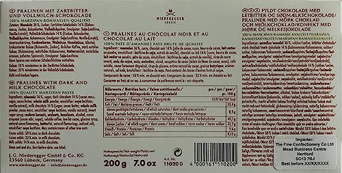 Niederegger Marzipan After Dark Edition - Assorted Chocolate Enrobed Almond Marzipan 200g