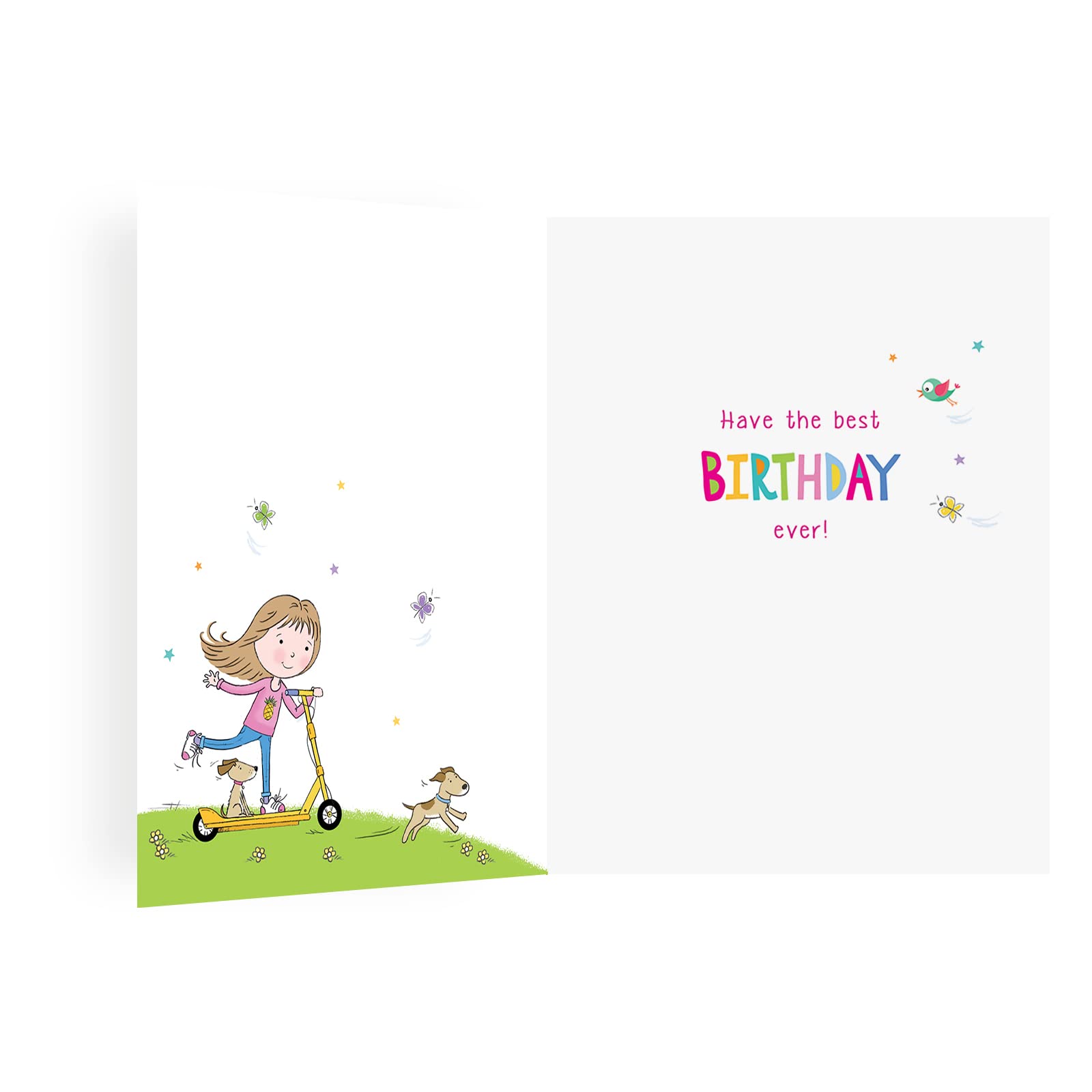 Regal Publishing Birthday Card for Age 8 Girl - 8 x 6 Inches | Foiled & Glitter Finish