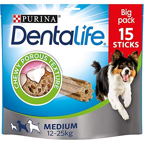 Dentalife Medium Dental Chicken Dog Chews - 45 Count (Pack of 3) | Oral Care for Adult Dogs